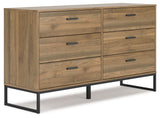 Deanlow - Six Drawer Dresser - Honey - R&R Furniture Gallery (Fountain Valley, CA)