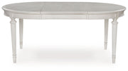 Montelaine - Oval Dining Room Extension Table - Antique White - R&R Furniture Gallery (Fountain Valley, CA)