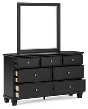 Lanolee - Dresser And Mirror - Black - R&R Furniture Gallery (Fountain Valley, CA)