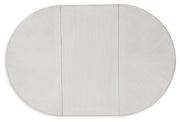 Montelaine - Oval Dining Room Extension Table - Antique White - R&R Furniture Gallery (Fountain Valley, CA)