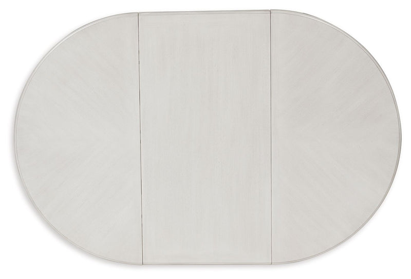 Montelaine - Oval Dining Room Extension Table - Antique White - R&R Furniture Gallery (Fountain Valley, CA)