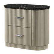 Travonte - Nightstand - Gray / Beige - R&R Furniture Gallery (Fountain Valley, CA)