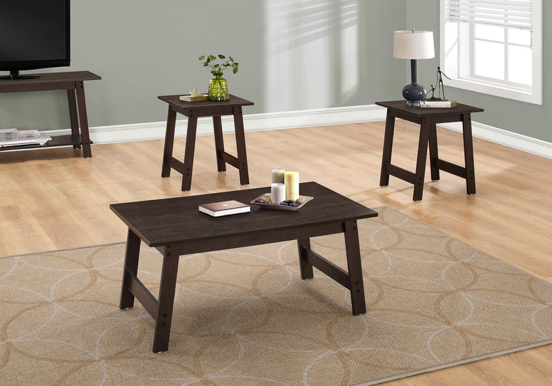 Table Set, Coffee, End, Side, Accent, Living Room Transitional (Set of 3) - R&R Furniture Gallery (Fountain Valley, CA)