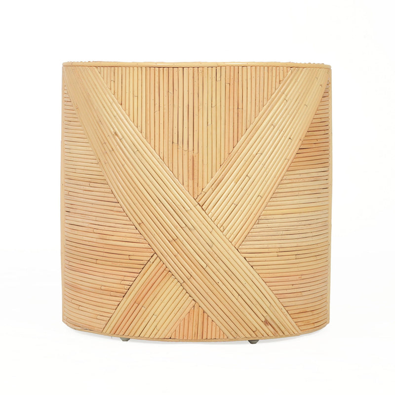 Matea - Rattan Cross Side Table - Natural - R&R Furniture Gallery (Fountain Valley, CA)