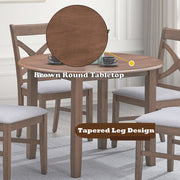 Ferris - Round Dining Table - Brown - R&R Furniture Gallery (Fountain Valley, CA)