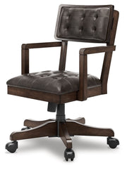 Breckington - Home Office Desk Chair - Dark Brown - R&R Furniture Gallery (Fountain Valley, CA)