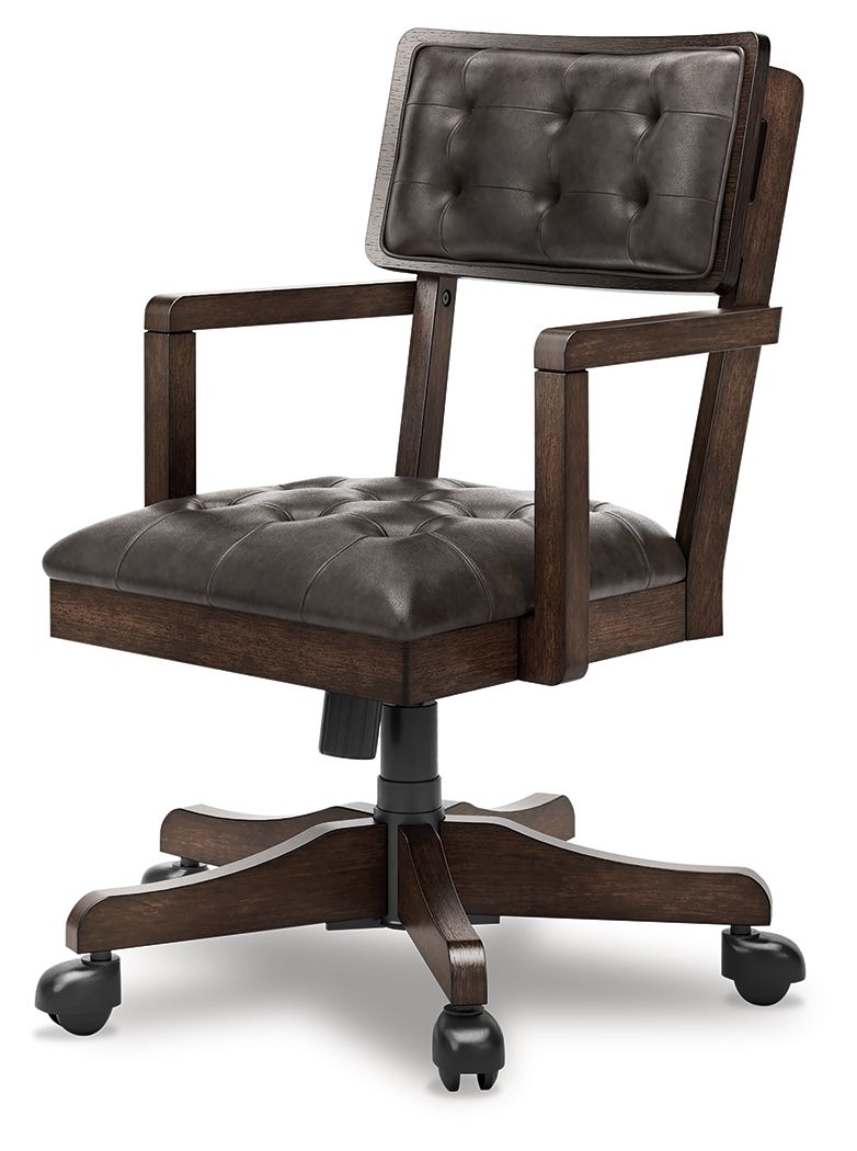 Breckington - Home Office Desk Chair - Dark Brown - R&R Furniture Gallery (Fountain Valley, CA)