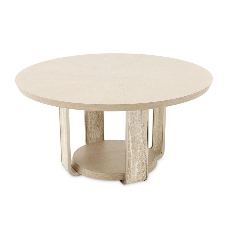 Lotus Bay - 60" Round Dining Table - Sand - R&R Furniture Gallery (Fountain Valley, CA)