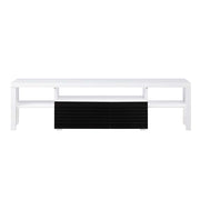 Buck II - TV Stand - White & Black High Gloss - R&R Furniture Gallery (Fountain Valley, CA)