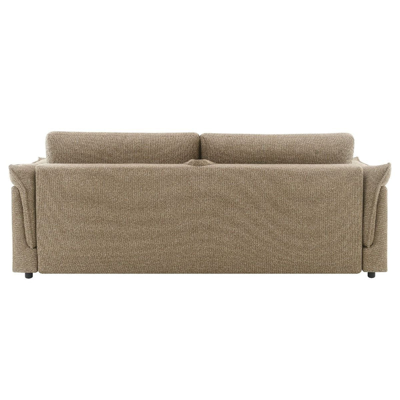 Turpin - Sofa With Sleeper, 2 Pillows & Storage - Brown Boucle