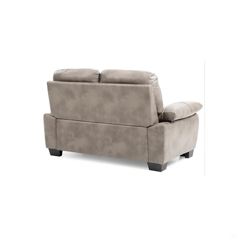 Glory Furniture Marta stationary loveseat with plush fabric upholstery and modern design, perfect for cozy living room seating.