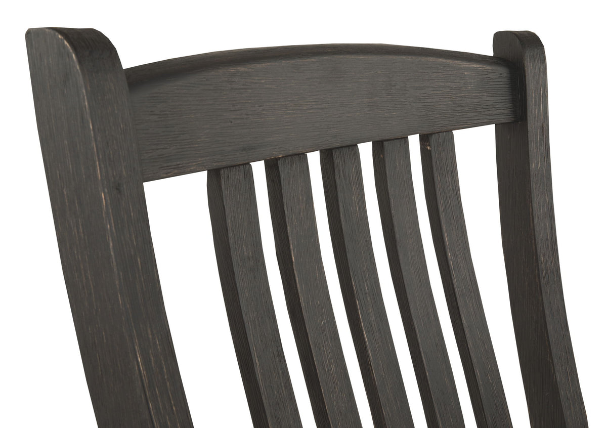 Tyler Creek - Dining UPH Side Chair (Set of 2) - Slatback - Black / Grayish Brown - R&R Furniture Gallery (Fountain Valley, CA)