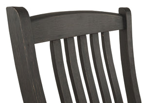 Tyler Creek - Dining UPH Side Chair (Set of 2) - Slatback - Black / Grayish Brown - R&R Furniture Gallery (Fountain Valley, CA)