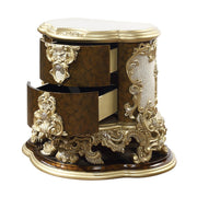 Desiderius - Nightstand - Antique Gold & Hand Painted Brown - R&R Furniture Gallery (Fountain Valley, CA)