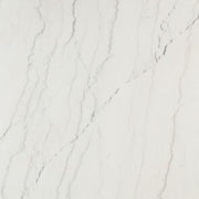 Edwyn - Round Dining Table - White Natural Marble Top & Espresso - R&R Furniture Gallery (Fountain Valley, CA)