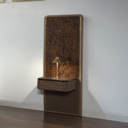 Marcelino - Nightstand With Wall Pier (EK) - Cherry Oak - R&R Furniture Gallery (Fountain Valley, CA)