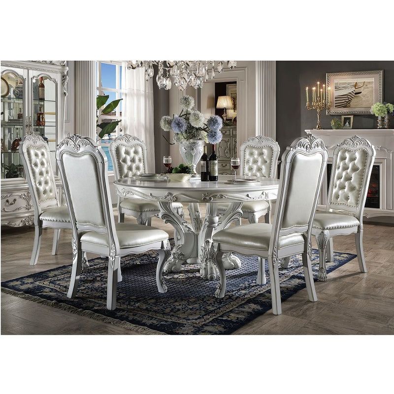 Dresden - Round Dining Table - Bone White - R&R Furniture Gallery (Fountain Valley, CA)