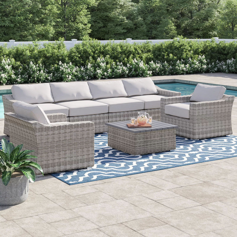 Stylish Sofa Seating Group With Cushions Perfect For Outdoor Gatherings - R&R Furniture Gallery (Fountain Valley, CA)