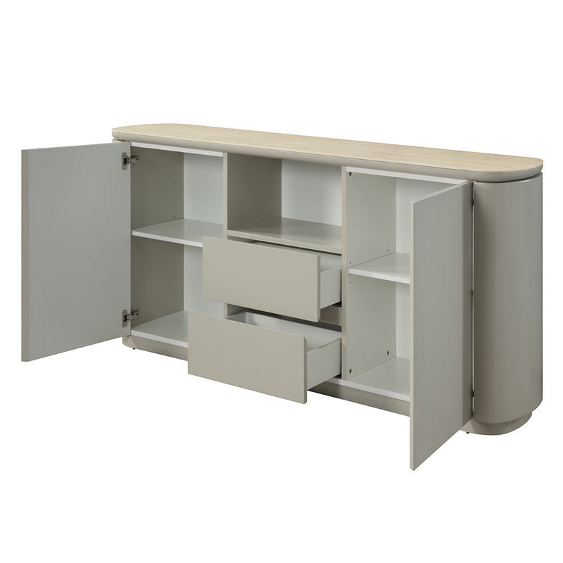Ingram - Server - Ceramic Top & Light Gray - R&R Furniture Gallery (Fountain Valley, CA)