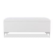 Madelyn - Modern Storage Bench - Bright White Dye - R&R Furniture Gallery (Fountain Valley, CA)
