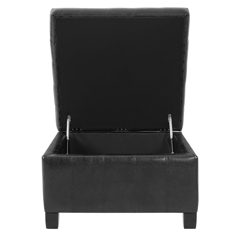 Square Tufted Indoor Ottoman With Lift-Top Storage - R&R Furniture Gallery (Fountain Valley, CA)
