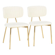 Set of two Lumi Source Contemporary Glam chairs with plush upholstery and sleek modern design, perfect for stylish living spaces.