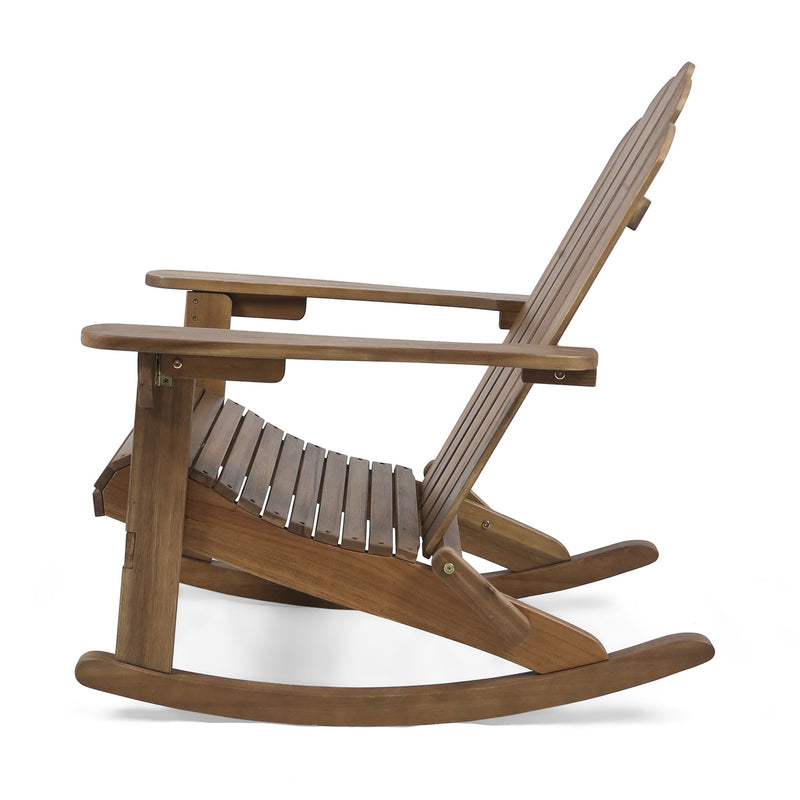 Echoes - Outdoor Acacia Wood Adirondack Rocking Chair - R&R Furniture Gallery (Fountain Valley, CA)