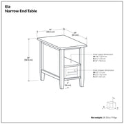 Ela - Narrow End Table - Brown - R&R Furniture Gallery (Fountain Valley, CA)