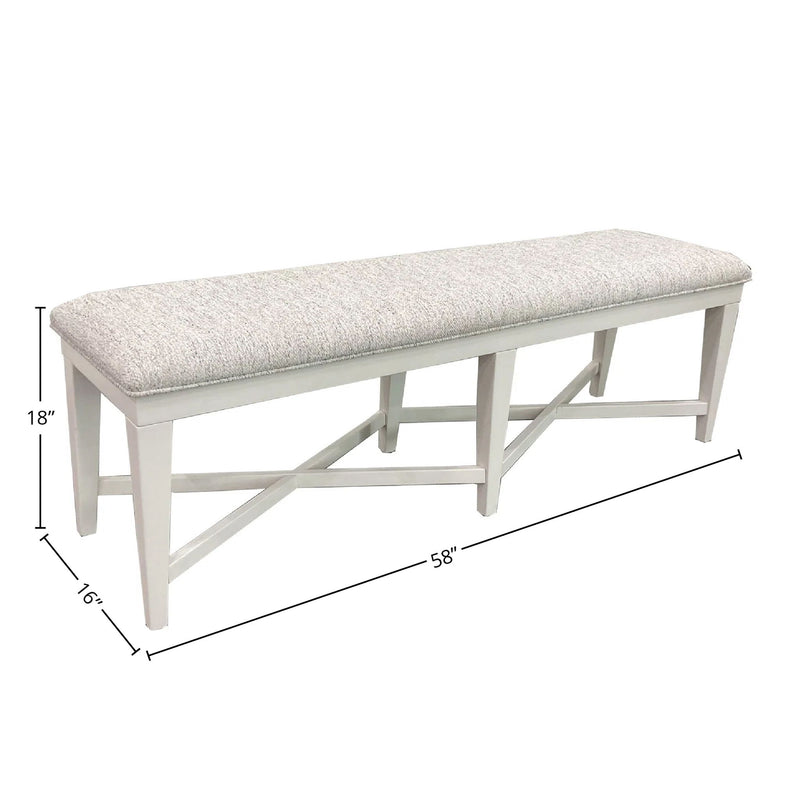 Americana Modern Dining - Upholstered Bench - Cotton - R&R Furniture Gallery (Fountain Valley, CA)