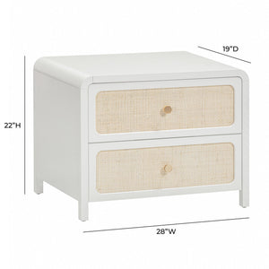 Patty - Rattan 2-Drawer Nightstand - R&R Furniture Gallery (Fountain Valley, CA)