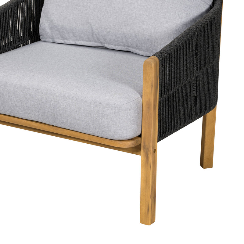 Grotta - Outdoor Wood Club Chair (Set of 2) - R&R Furniture Gallery (Fountain Valley, CA)