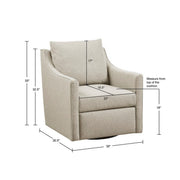Bedford - Swivel Armchair - Natural - R&R Furniture Gallery (Fountain Valley, CA)
