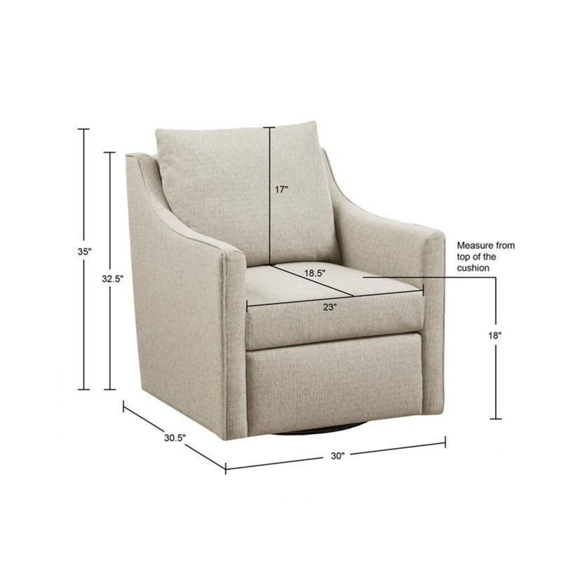 Bedford - Swivel Armchair - Natural - R&R Furniture Gallery (Fountain Valley, CA)