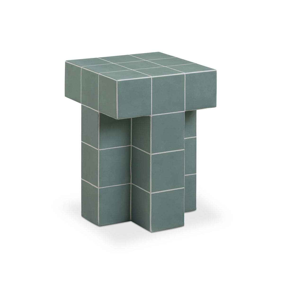 Alma - Tile Concrete Indoor/Outdoor Side Table - R&R Furniture Gallery (Fountain Valley, CA)