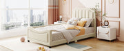 Upholstered Daybed With Classic Stripe Shaped Headboard - R&R Furniture Gallery (Fountain Valley, CA)