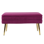 Ziva - Velvet Storage Bench - R&R Furniture Gallery (Fountain Valley, CA)