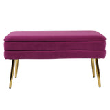 Ziva - Velvet Storage Bench - R&R Furniture Gallery (Fountain Valley, CA)