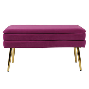 Ziva - Velvet Storage Bench - R&R Furniture Gallery (Fountain Valley, CA)