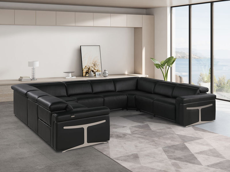 1126 - 8-Piece U-Shaped Sectional Sofa In With 4 Power Recliners & Power Headrests - R&R Furniture Gallery (Fountain Valley, CA)