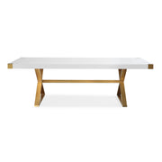 Adeline - Lacquer Dining Table - White - R&R Furniture Gallery (Fountain Valley, CA)