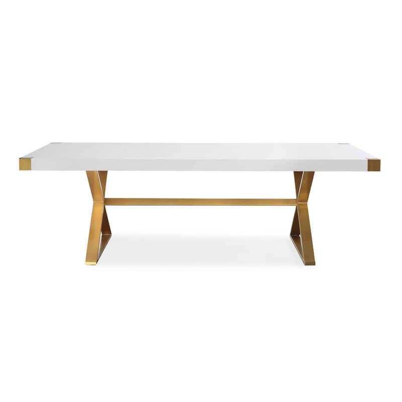 Adeline - Lacquer Dining Table - White - R&R Furniture Gallery (Fountain Valley, CA)