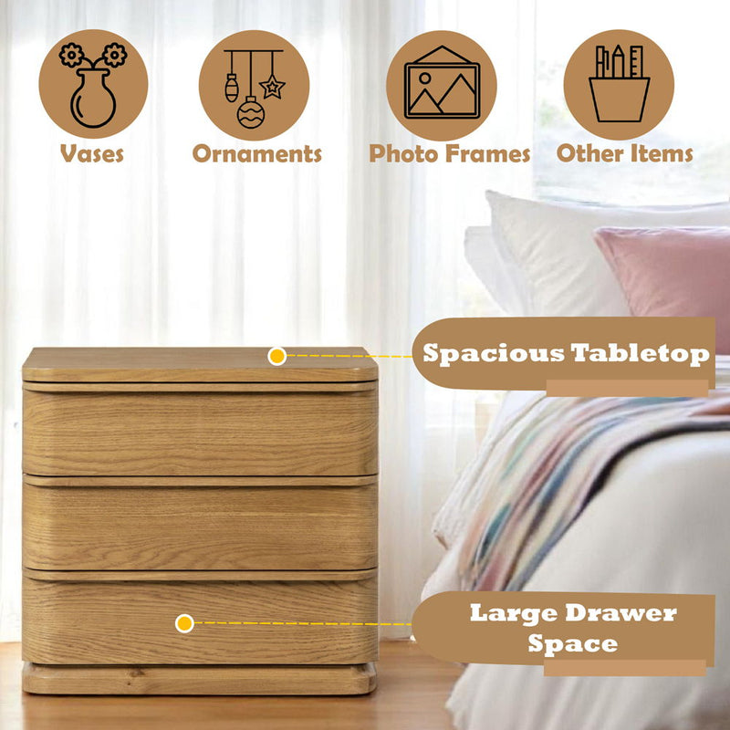 Zoey - Nightstand - Oak - R&R Furniture Gallery (Fountain Valley, CA)