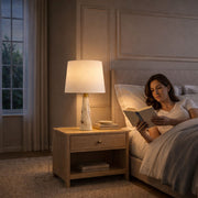 Enclave - Hydro Table Lamp With On / Off Switch Base Shade - Gold / White / White Marble - R&R Furniture Gallery (Fountain Valley, CA)