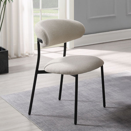 Jirina - Side Chair (Set of 2) - Beige Chenille - R&R Furniture Gallery (Fountain Valley, CA)