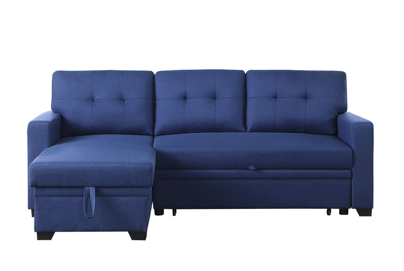 Upholstered Pull Out Sectional Sofa With Chaise - R&R Furniture Gallery (Fountain Valley, CA)