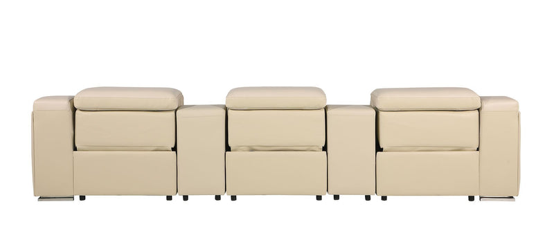 1116 - 5-Piece Modular Power Reclining Sofa In With 3 Power Recliners & Power Headrests