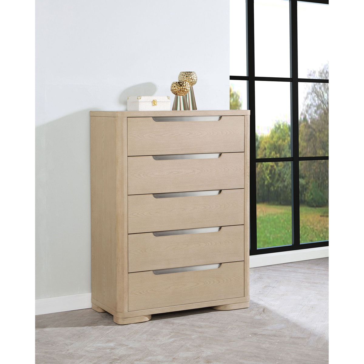 Mirador - 5 Drawer Bedroom Chest - Natural