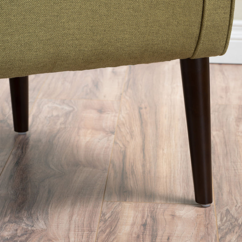 Contemporary Upholstered Club Chair With Button Tufting