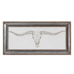 Western Skull Mount - Print - Silver