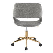 Lumi Source Margarite contemporary desk task chair with a cushioned seat and backrest, featuring sleek modern design.